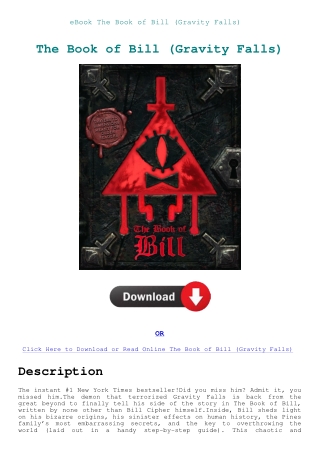 eBook The Book of Bill (Gravity Falls)