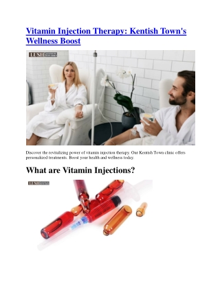 Vitamin Injection in kentish town