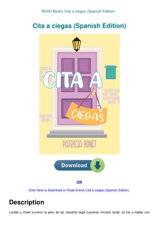 READ Books Cita a ciegas (Spanish Edition)