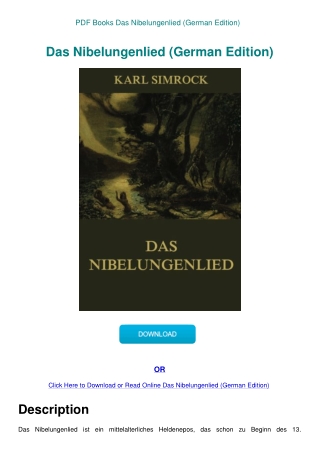PDF Books Das Nibelungenlied (German Edition)