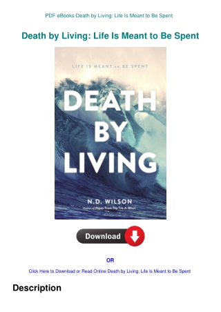PDF eBooks Death by Living Life Is Meant to Be Spent
