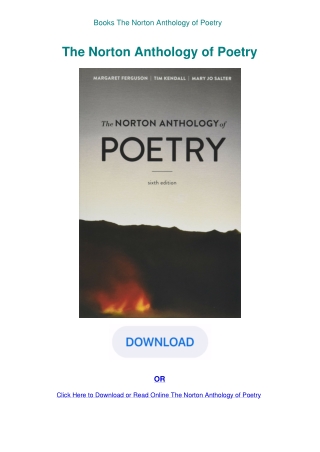 Books  The Norton Anthology of Poetry