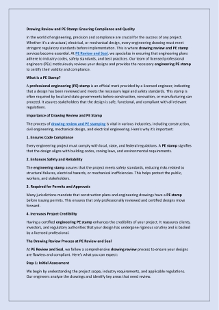 Engineering Stamp Services by Licensed PE at Pe Certification