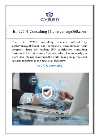 Iso 27701 Consulting | Cybervantage360.com