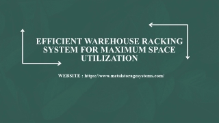 Efficient Warehouse Racking System for Maximum Space Utilization