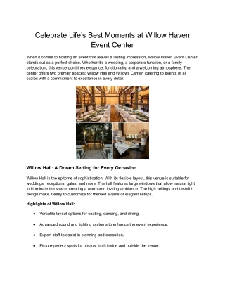 Intimate Wedding Venues