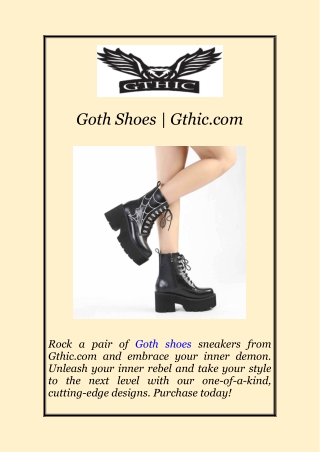 Goth Shoes | Gthic.com