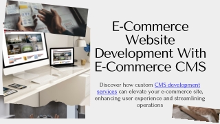 E-Commerce Website Development With E-Commerce CMS