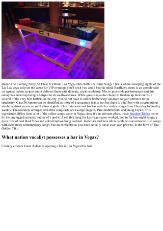 Top 19 Areas To Enjoy Real-time Music In Vegas 2024