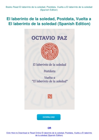 Books Read El laberinto de la soledad  Postdata  Vuelta a El laberinto de la soledad (Spanish Editio