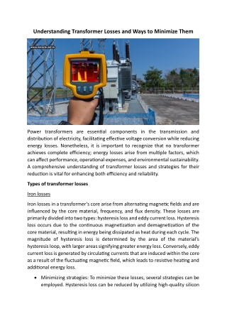 Understanding Transformer Losses And Ways To Minimize Them