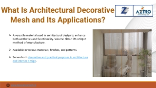 What Is Architectural Decorative Mesh and Its Applications