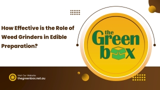 How Effective is the Role of Weed Grinders in Edible Preparation?