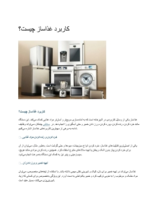 کاربرد غذاساز چیست؟