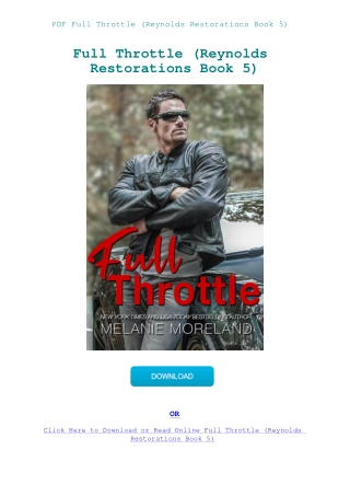 PDF Full Throttle (Reynolds Restorations Book 5)