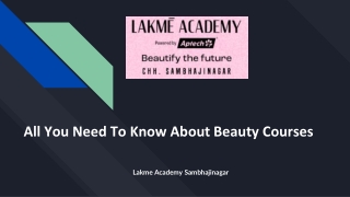 All You Need To Know About Beauty Courses
