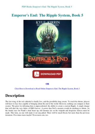 PDF Books Emperor's End The Ripple System  Book 5
