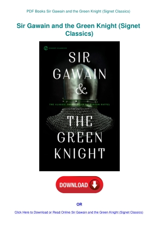 PDF Books Sir Gawain and the Green Knight (Signet Classics)