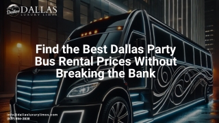 Find the Best Dallas Party Bus Rental Prices Without Breaking the Bank
