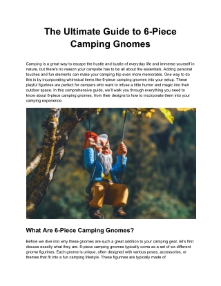 6 Piece Camping Gnomes