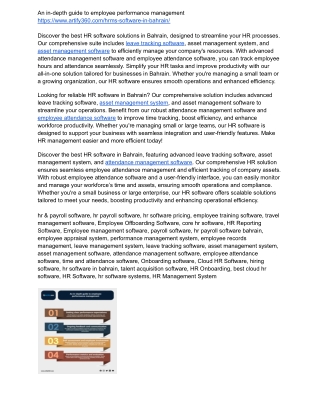 Comprehensive Asset Management Software for Bahrain