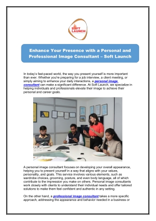 Hire a Personal Image Consultant for Your Unique Style