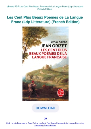 eBooks PDF Les Cent Plus Beaux Poemes de La Langue Franc (Ldp Litterature) (French Edition)