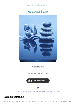 eBooks Meditations