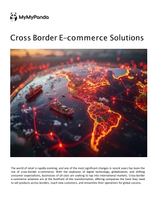 Cross Border E-commerce Solutions