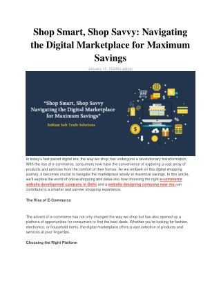 Navigating the Digital Marketplace for Maximum Savings