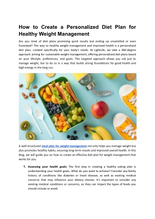 Best Diet Plans for Healthy Weight Loss & Nutrition | LightLife360