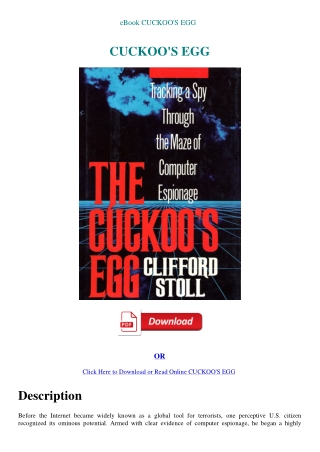 eBook CUCKOO'S EGG