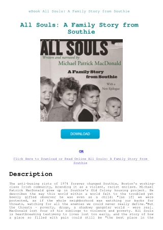 eBook All Souls A Family Story from Southie