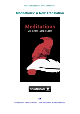 PDF Meditations A New Translation
