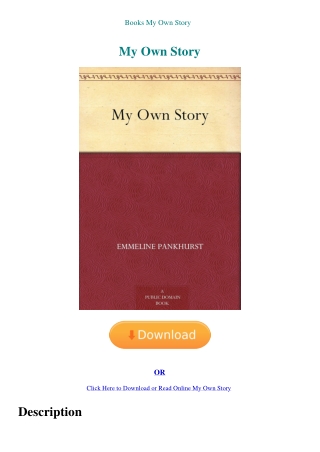 Books My Own Story