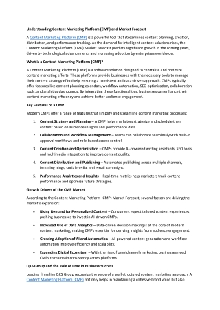 Understanding Content Marketing Platform