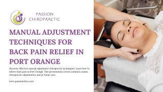 Back Pain Relief with Manual Adjustment Chiropractic