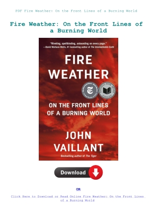 PDF Fire Weather On the Front Lines of a Burning World