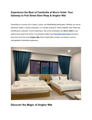 Budget Hotel in Siem Reap with Modern Amenities