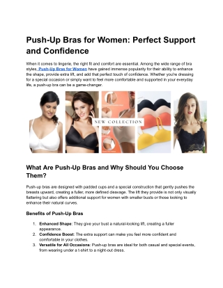 Push-Up Bras for Women