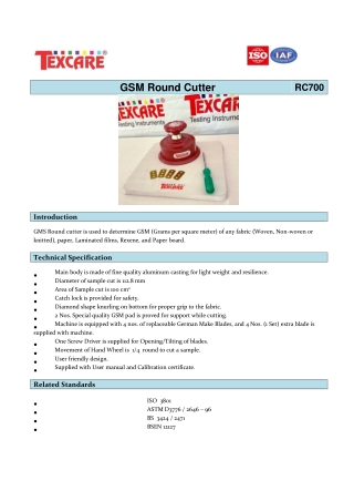 GSM Round Cutter RC700