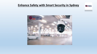 Enhance Safety with Smart Security in Sydney