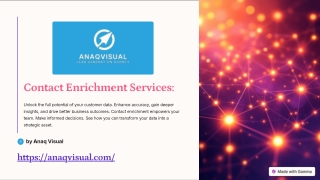 Contact Enrichment Services