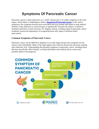 Symptoms of pancreatic cancer