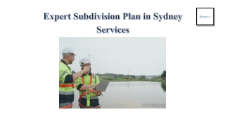 Expert Subdivision Plan in Sydney Services