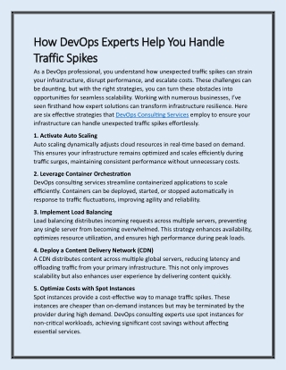 How DevOps Experts Help You Handle Traffic Spikes