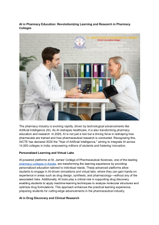 AI in Pharmacy Education_ Revolutionizing Learning and Research in Pharmacy Colleges