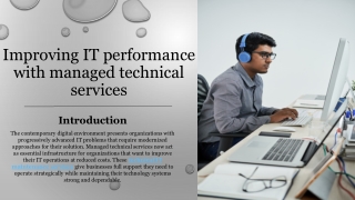 Improving IT Performance with Managed Technical Services