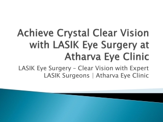 LASIK Eye Surgery – Clear Vision with Expert LASIK Surgeons | Atharva Eye Clinic