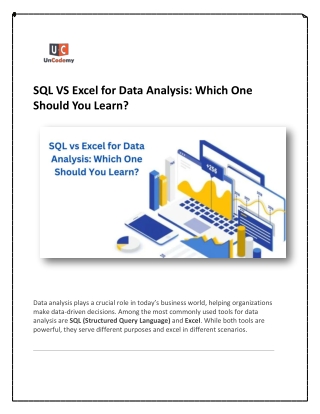 SQL VS Excel for Data Analysis